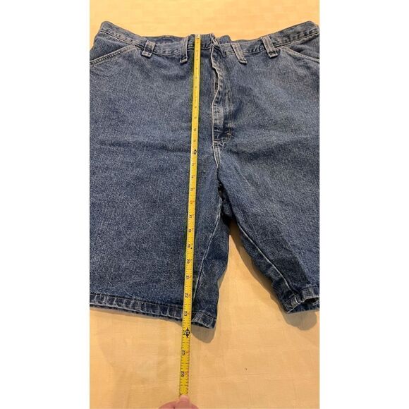 Wrangler Men's Classic Fit  Carpenter Jean Shorts Blue Denim Medium Wash Size 44 - Picture 5 of 9